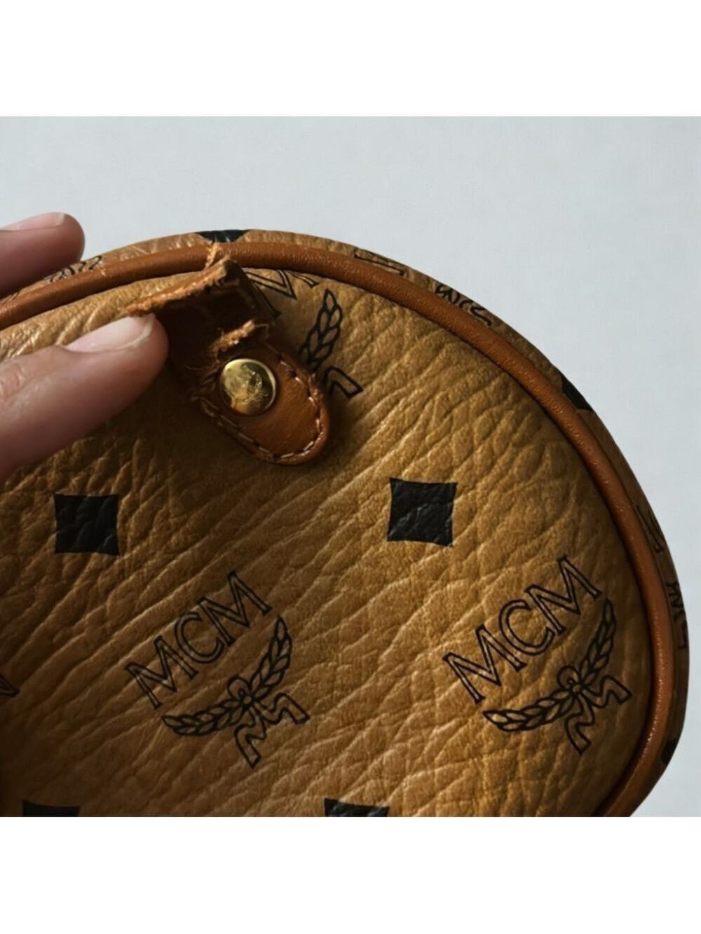 MCM Visetos Barrel Crossbody Bag - Picture 4 of 13